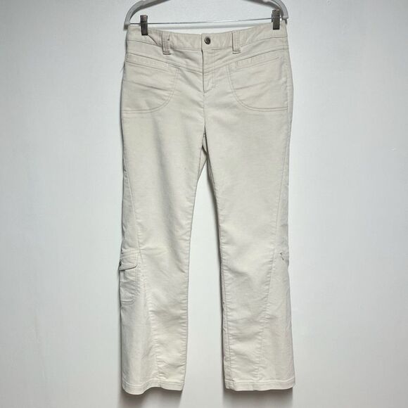 ATHLETA Corduroy Bone Dipper Cargo Flare Pants Sz 10 - Picture 1 of 6